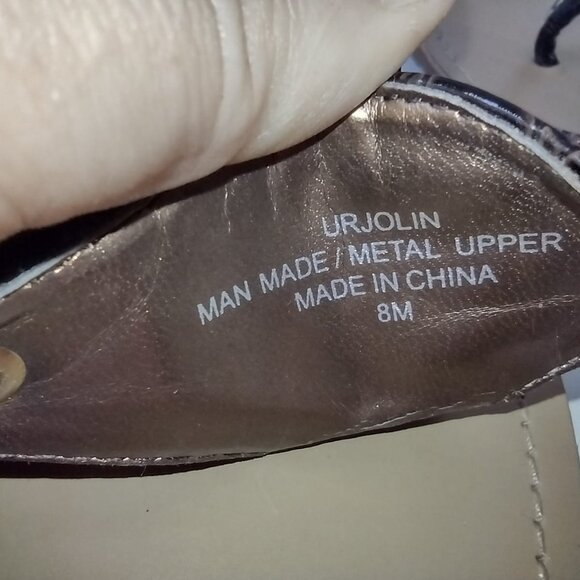 SZ 8 Women's Gold Trim Sandals By Unisa Brown Slip On Footwear Flip Flops Flats - Picture 4 of 5